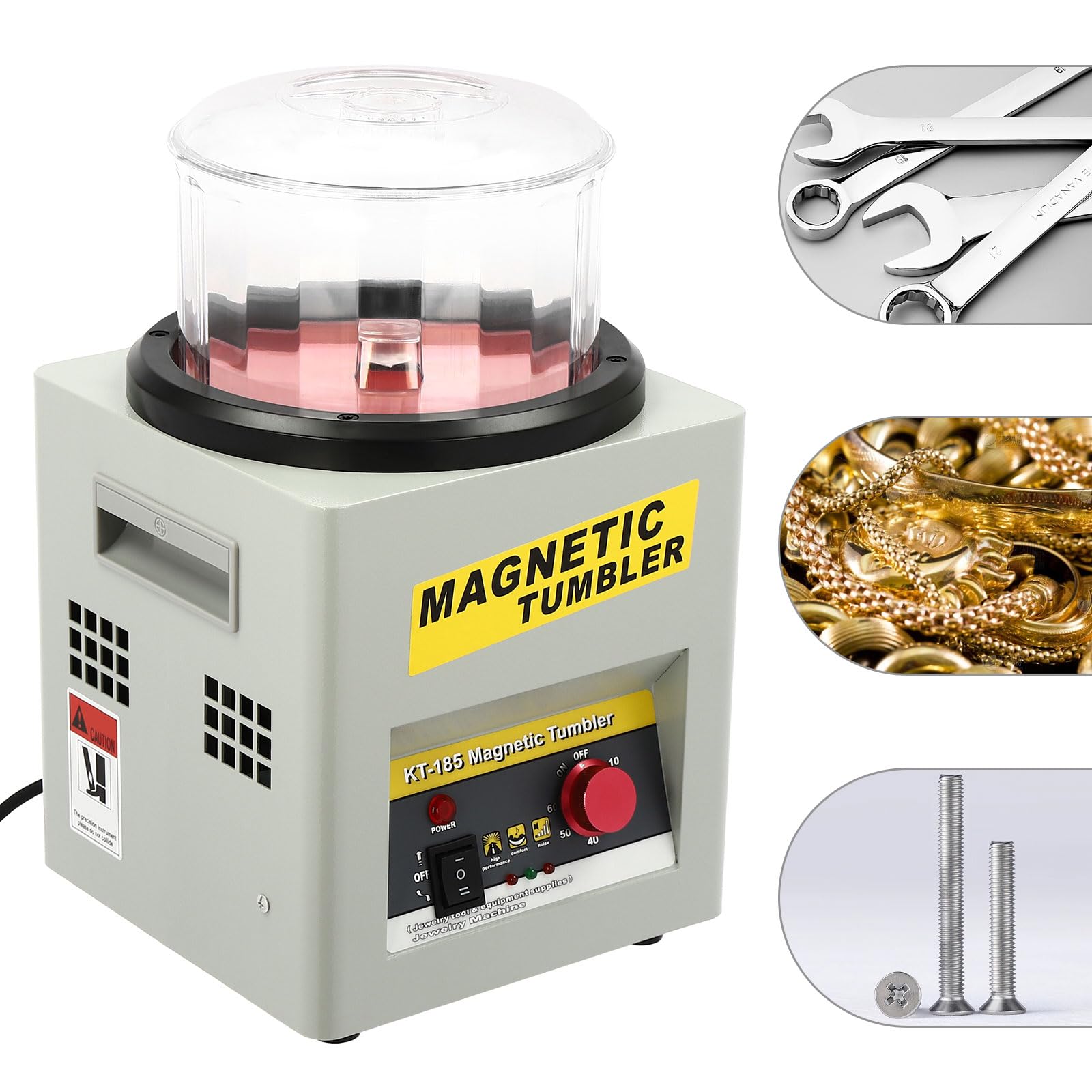 Magnetischer Tumbler Schmuck Poliermaschine 250W für Präzises Polieren und