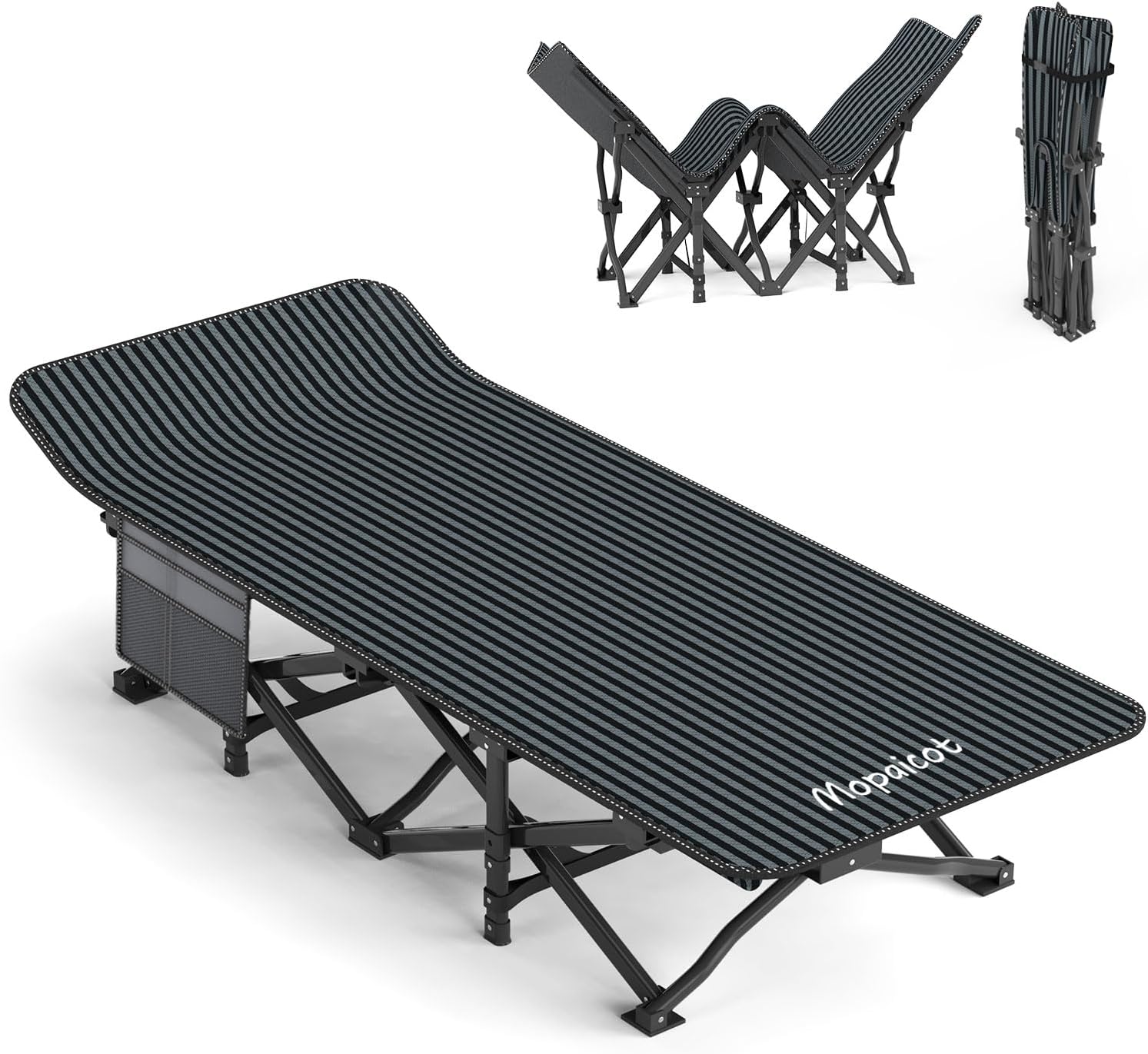 Mopaicot Camping Cot for Adults Comfortable, Folding Cot for Sleeping, Lightweight Tent Folding Bed with Carry Bag for Kids Supports 450 lbs, Outdoor Camping Nap Vacation