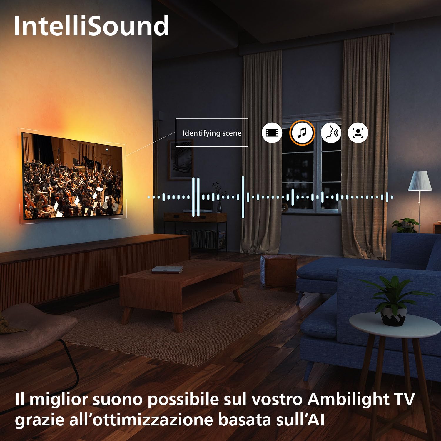 Philips Ambilight 55OLED770 4K OLED Smart TV - Display 55’’ con processore P5 AI Perfect Picture Ultra HD, Google TV, Dolby Vision e Atmos Sound - Funziona con Alexa e Google
