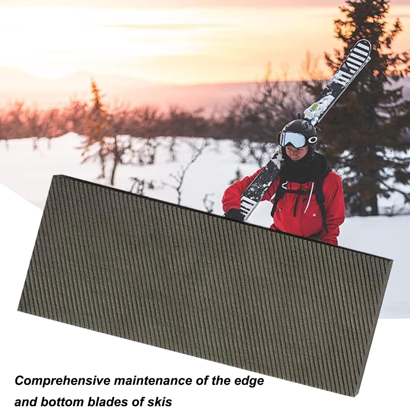 Lime de coupe de snowboard – Aiguiseur de bord latéral de ski 7 x 2,8 cm, largement utilisé | Outil de coupe à 11 dents avec règle d'angle de haute précision, lime de réglage des bords de ski pour des