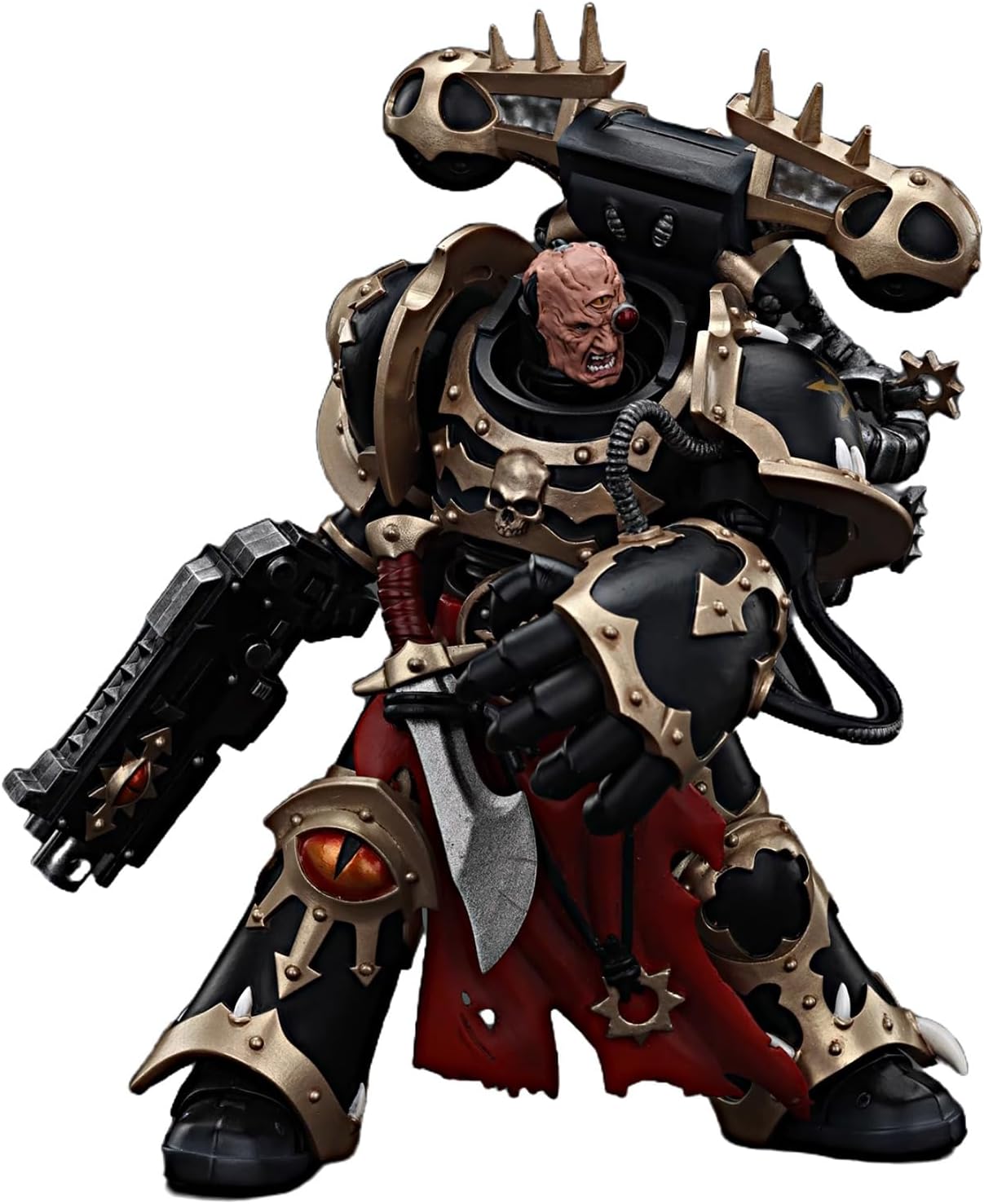 JOYTOY Warhammer 40K 1/18 Action Figures Chaos Space Marines Black Legion Chosen with Bolt Pistol and Power Fist Collectible Model 4.9Inches