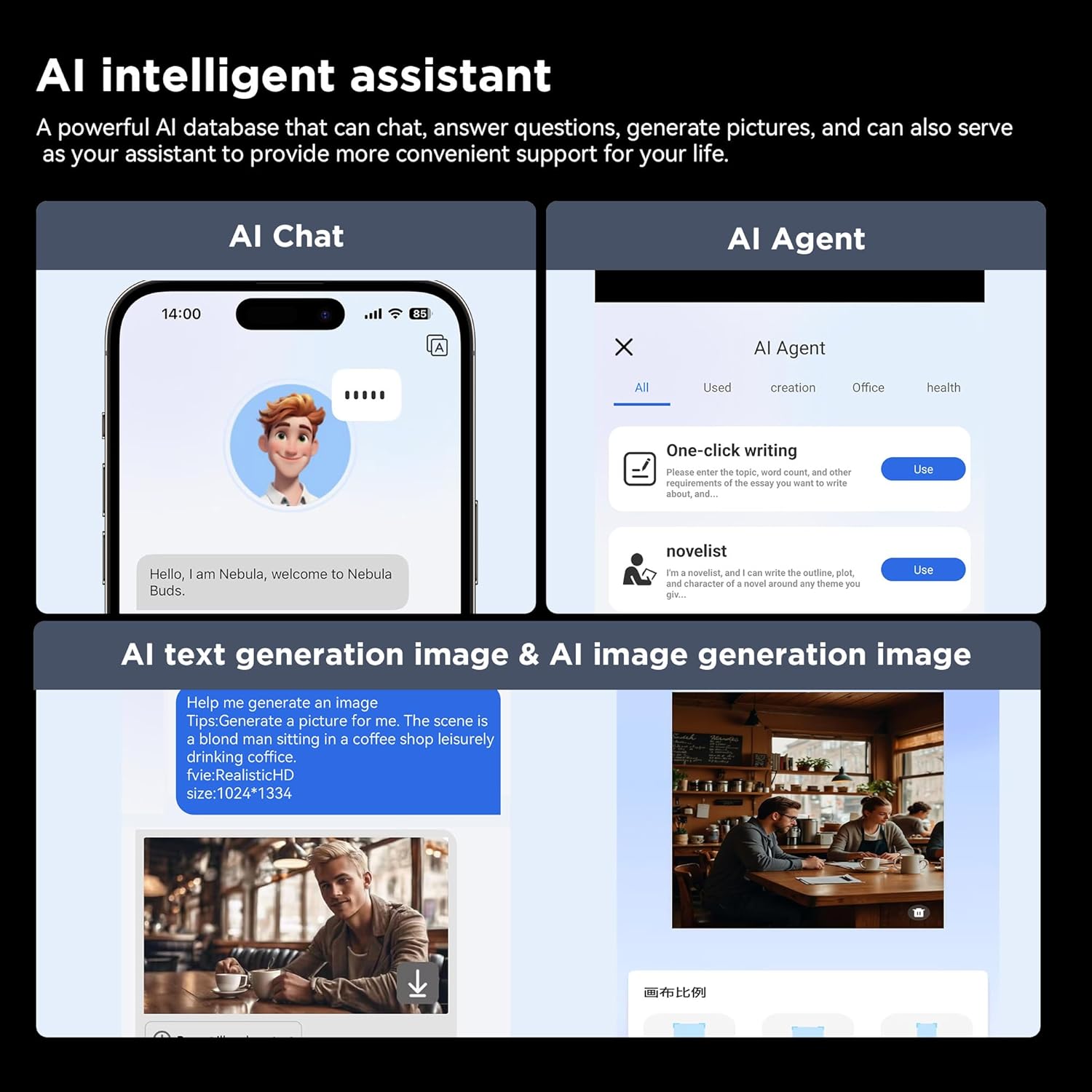 BUGANI Open Ear Headphones, Open Ear Earbuds, Running Earbuds Wireless, Headphones Bluetooth Wireless 5.4, Noise Cancelling Earbuds 60H Playtime, IPX5 Waterproof Earphones for Workout, Running, Sport