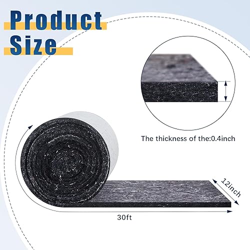 Miniatura 9 de Preboun 2 rollos de algodón natural para pared de conductos de aislamiento de conductos de algodón natural para tuberías de pared (12 x 15 x 0.4