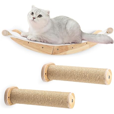 Serene Sanctuary for Feline Adventures: 3-Pack Cat Wall Furniture Set