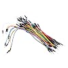 Chrees Carbon Steel Breadboard Jumper Wires Kit with Various Lengths and Colors for Breadboard Projects 65 X Jumper Wires Package