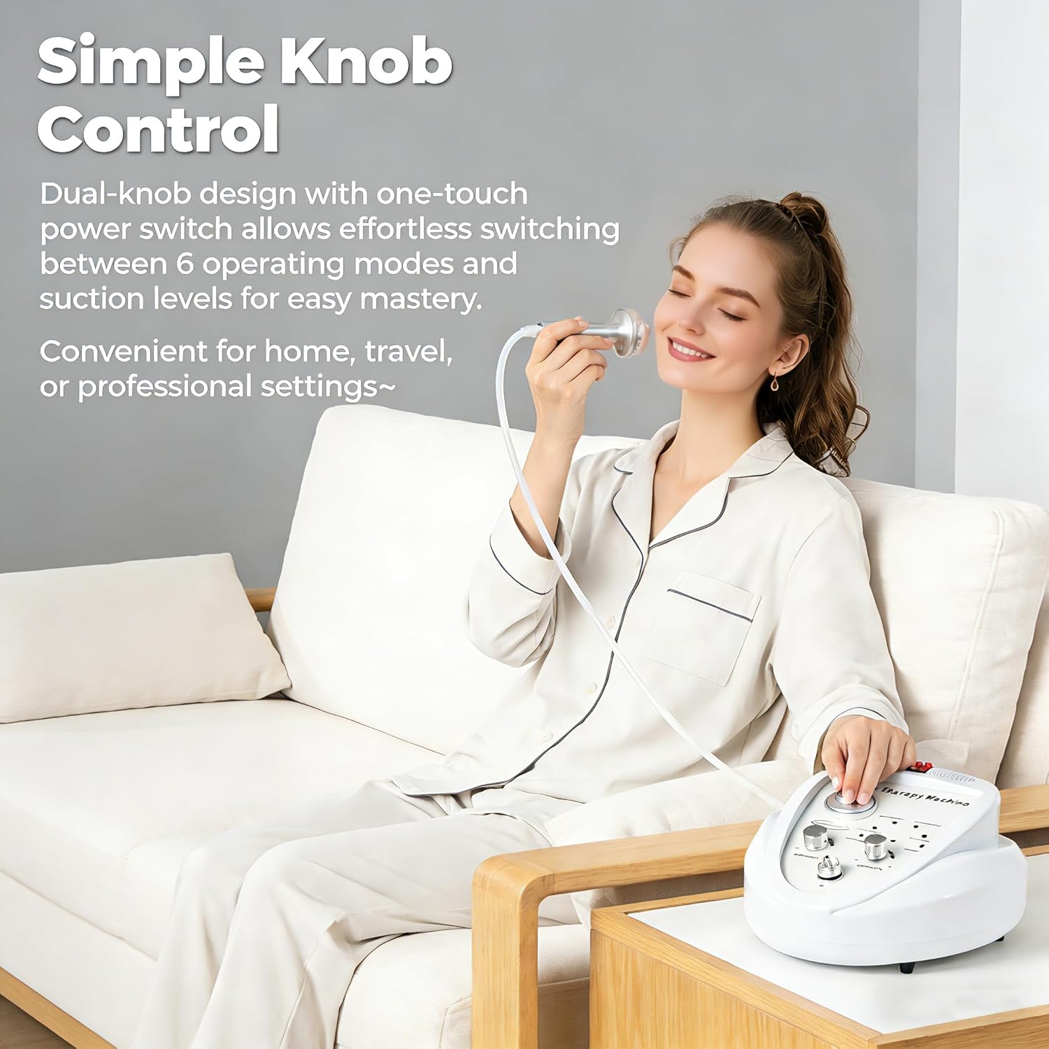 SHZICMY Body Massage Cupping Machine Vacuum Therapy Massage Body Shaping Skin Rejuvenation Machine with 24 Cups and 3 Heads for Salon SPA, Back, Face - Image 4