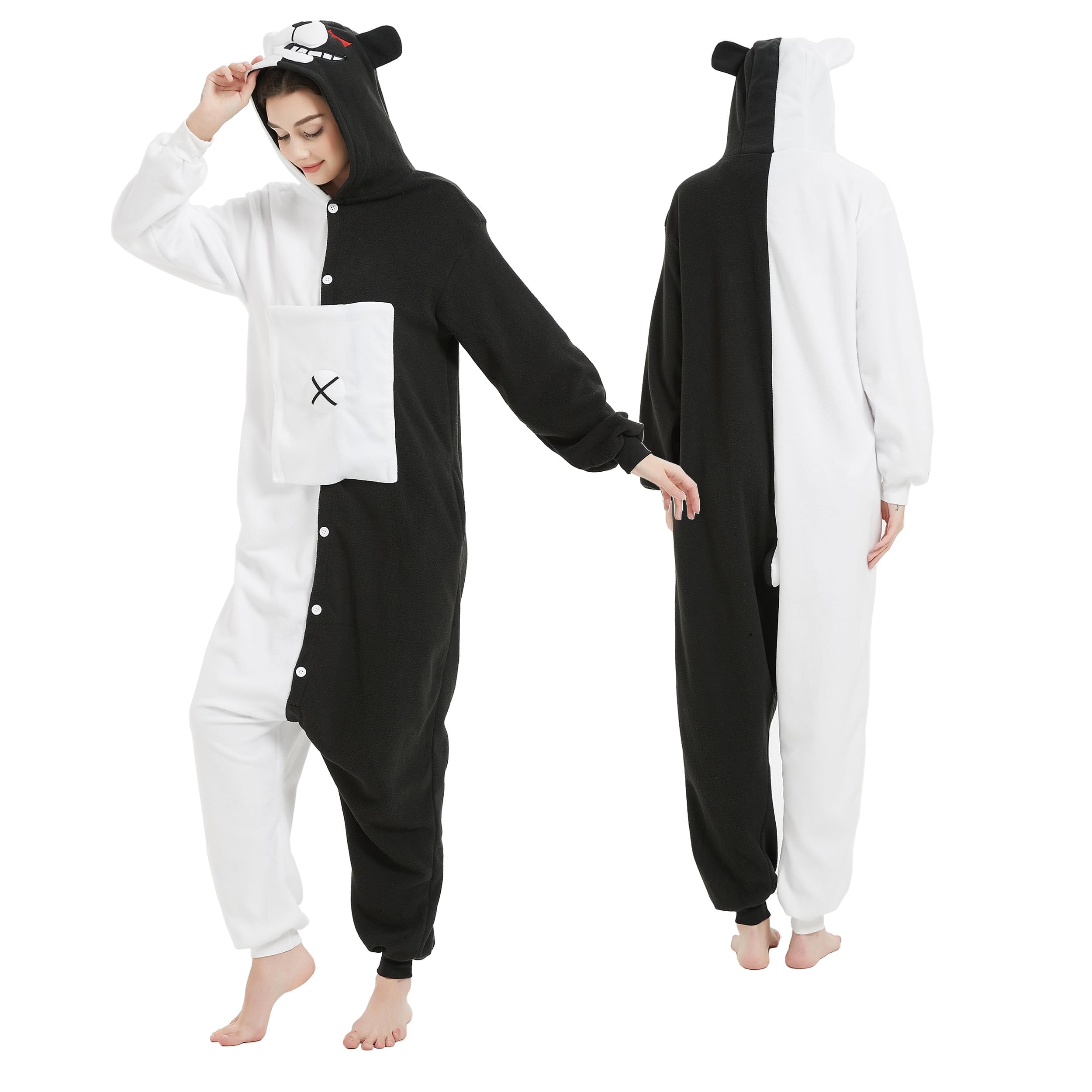 Adult Onesie Pajamas, SYOSI Cartoon Animal Bodysuit Cosplay Costumes Unisex-adult Teenagers Party Wear Sleepwear - Loose Fit