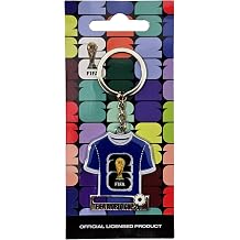 Official FIFA World Cup 26 Metal Keychain Silver & Blue Trophy Keyring Pendant