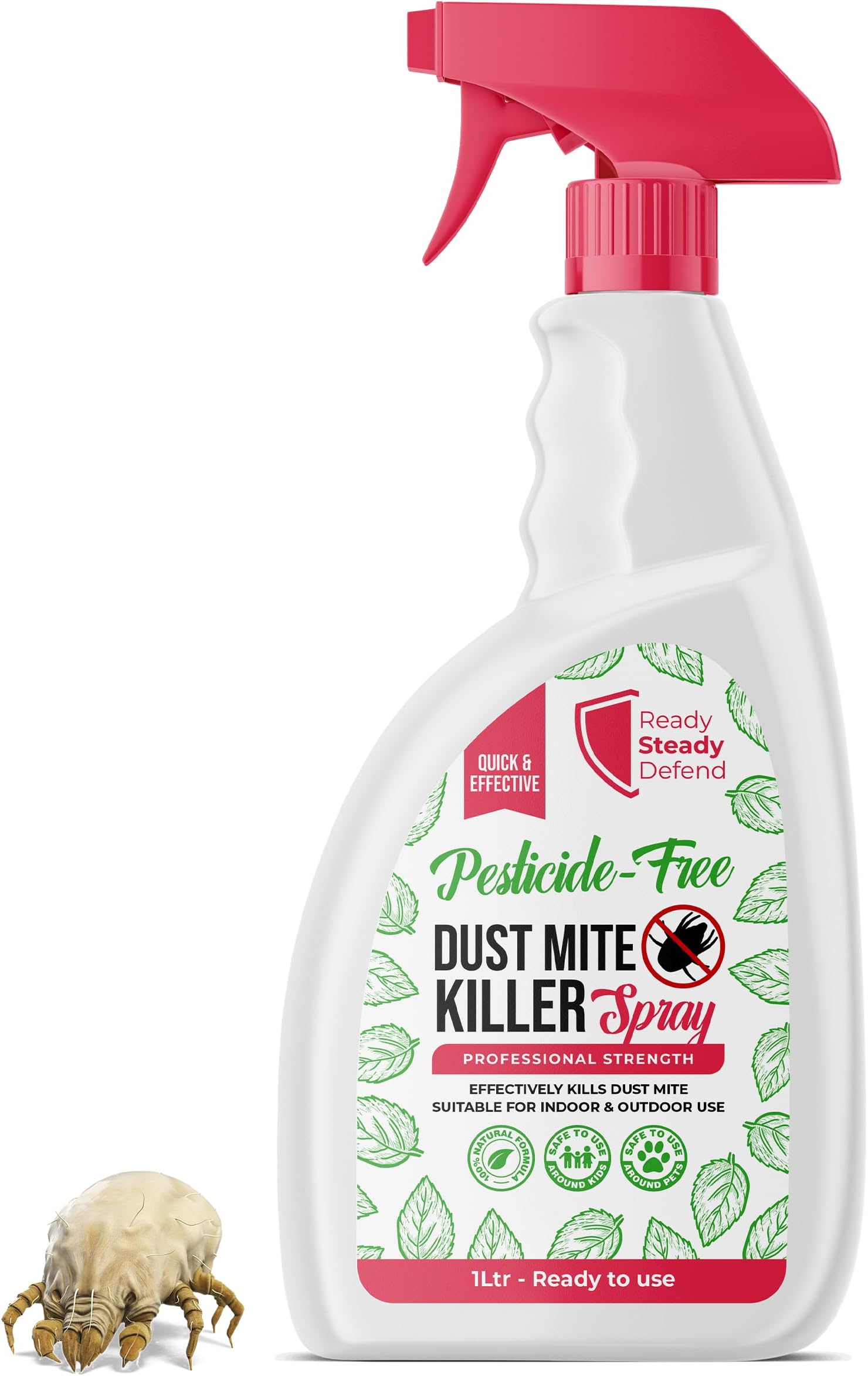 Dust Mite Killer Spray 1 Litre - Advanced Pesticide-Free Formula, Professional Strength for Home Use, Eco-Friendly, Effectively Targets Dust Mites and Various Insects, Safe and Powerful Pest Control
