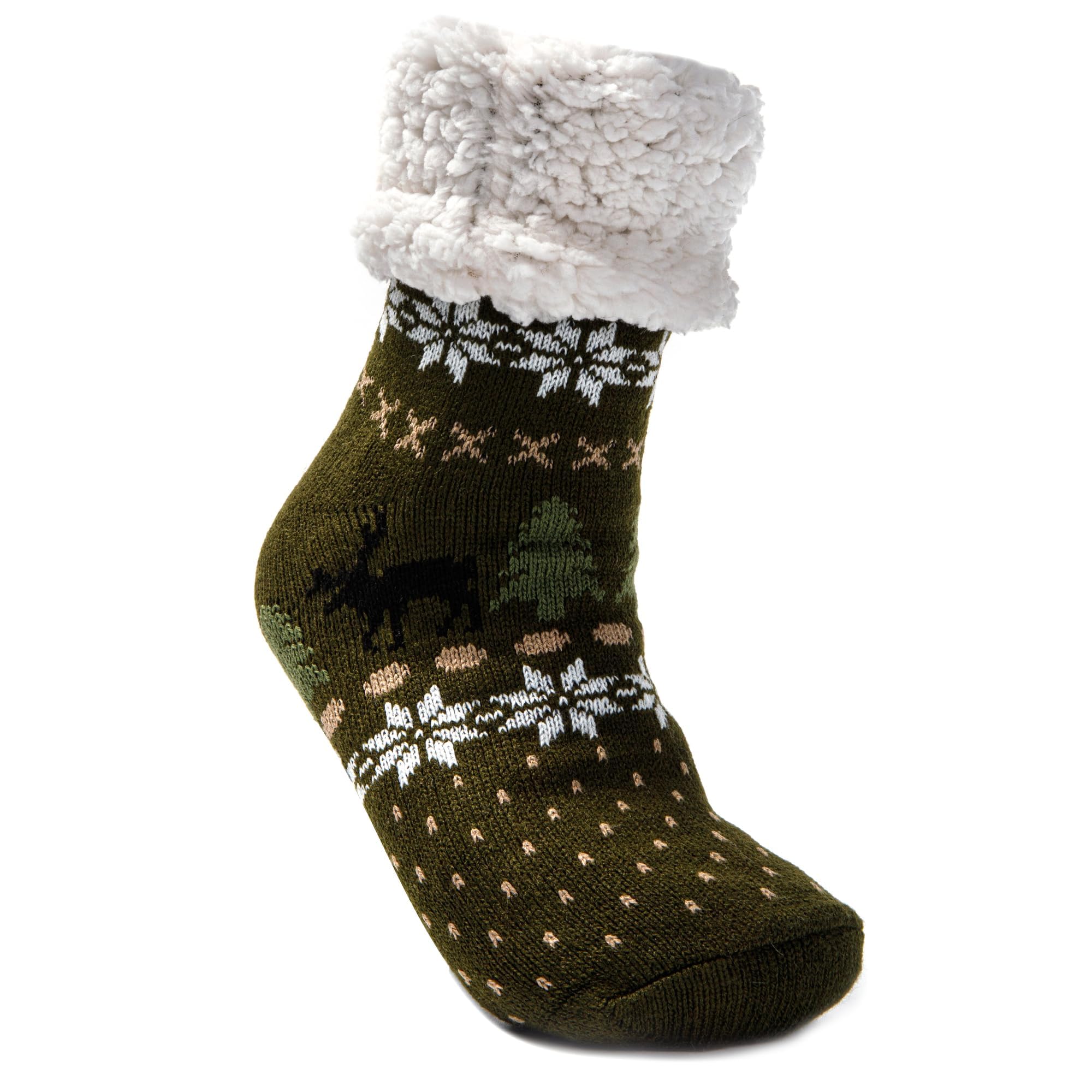 JOMIX Calcetines Antideslizantes para Hombre Invierno Cálidos Navidad Tamaño 39-46