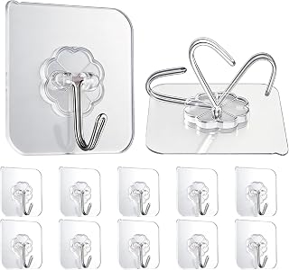 Handtuchhaken transparent 15kg max ohne Bohren (10)