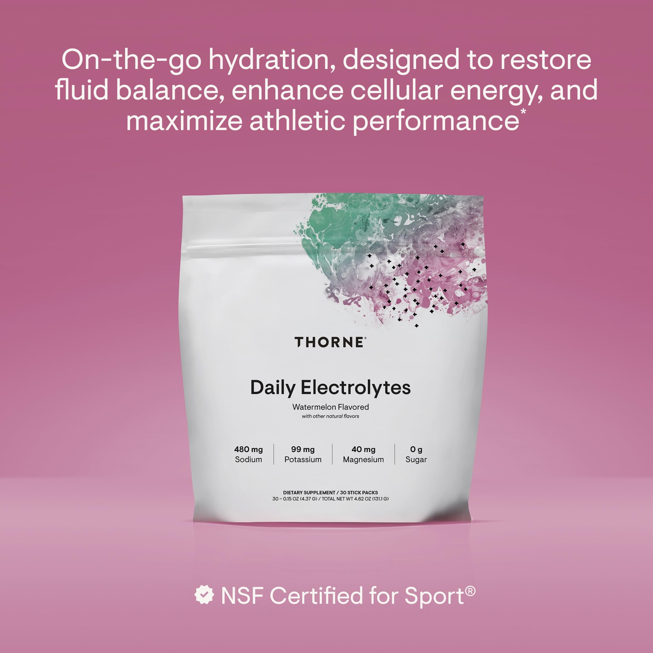 THORNE Daily Electrolytes, Electrolyte Powder Drink Mix, 30 Stick Packs — Amazon image 2