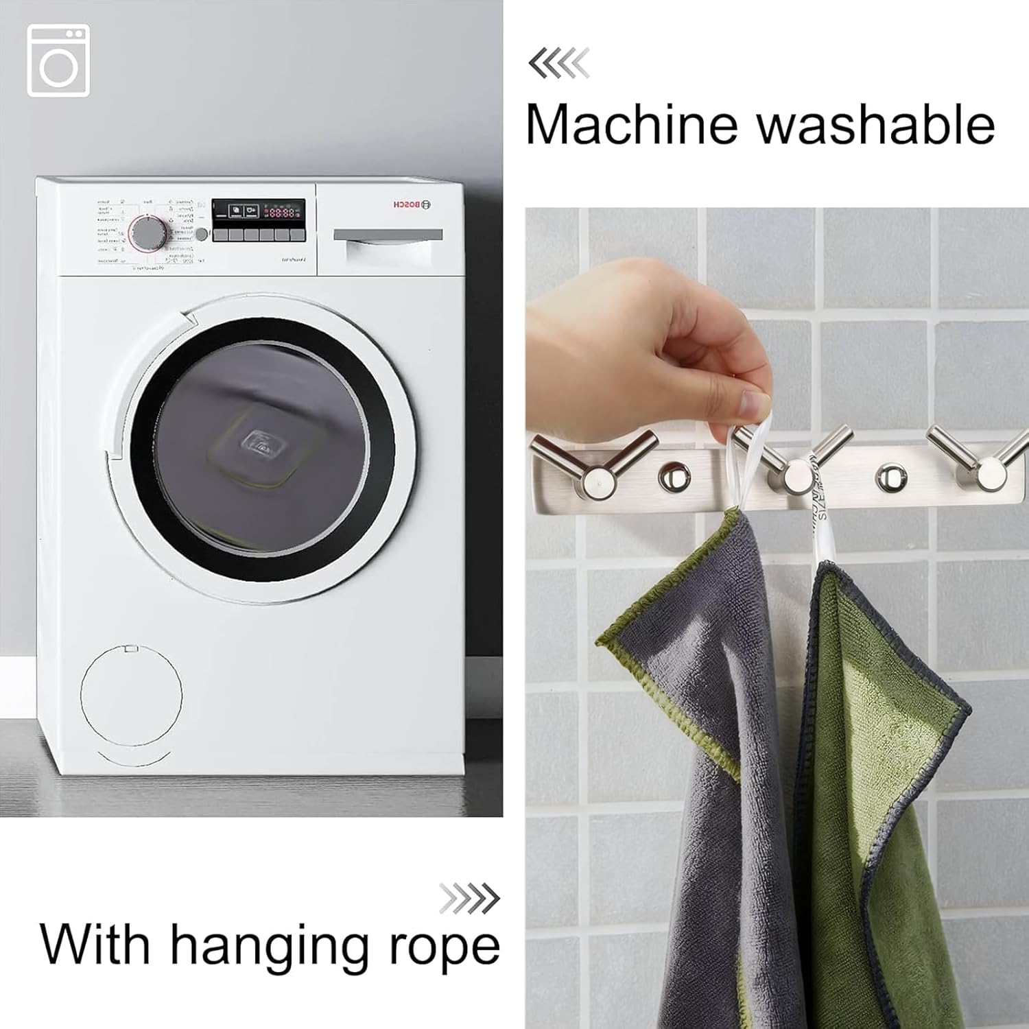 PETTOM 2 Pcs Dog Towel Quick Drying Absorbent Microfiber Dog Towel Artero, Bath Towels with Pockets for Small, Medium and Large Dogs, 90 x 50 cm 7