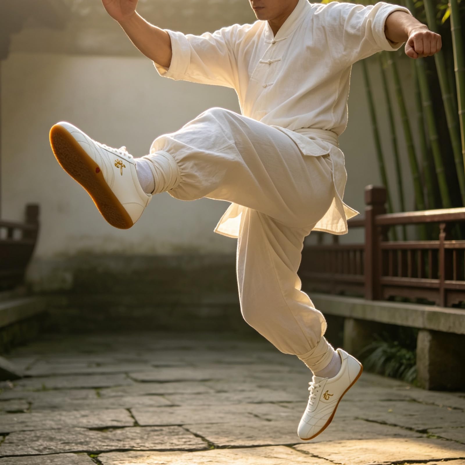 Kampfsportschuhe Herren Tai-Chi Kung-Fu Sneaker Leder Für Kinder
