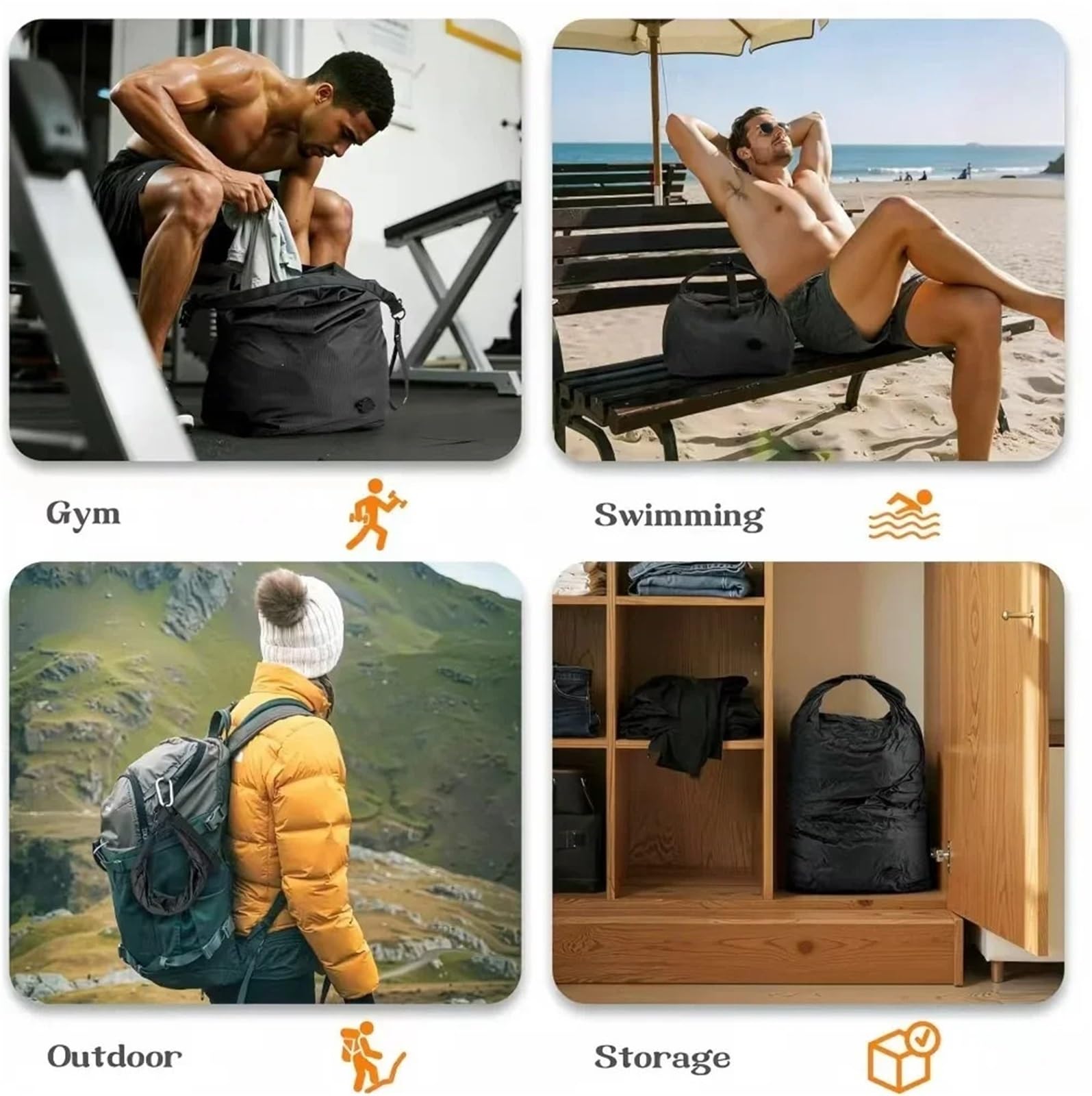 Borsa for biancheria da viaggio for vestiti sporchi Per Casa, Viaggi e Campeggio