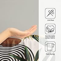 Vista 4 de Giwawa Juego de 2 toallas de mano de hojas bohemias de mediados de siglo, toallas de cocina suaves, toallas decorativas de baño para baño