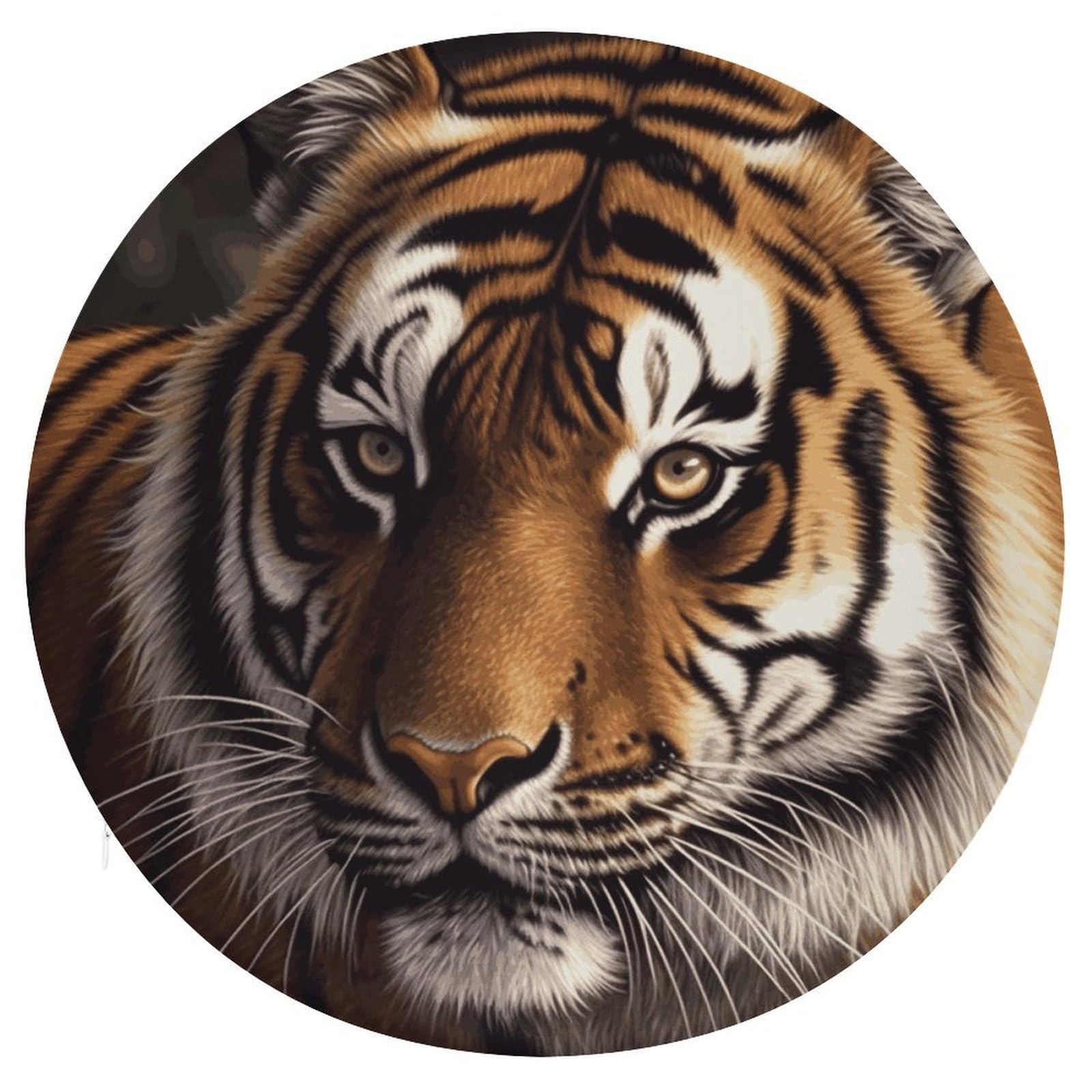 Wsoihfec Style Bengal Tiger Seat Cushion Round Chair Pad