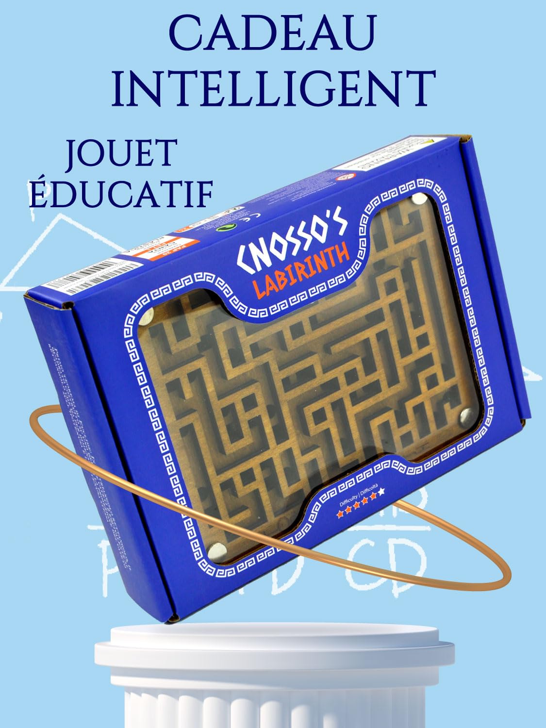 Logica Jeux Art. Le Labyrinthe du Cnosso - Casse-tête en Bois - Difficulté 5/6 Incroyable - Série Euclide