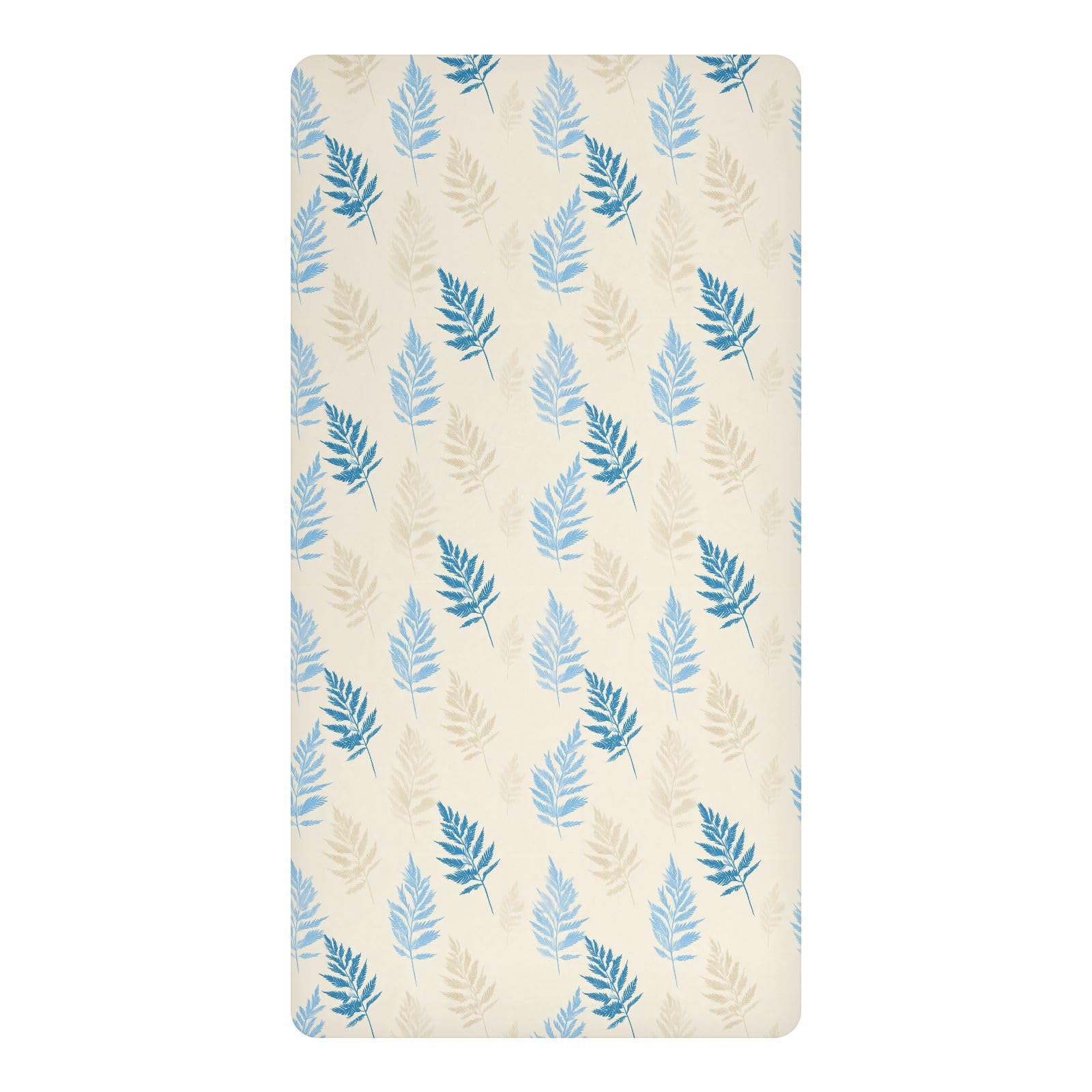 Drap de berceau imperméable fougère bleu layette pour lit bébé 132x71