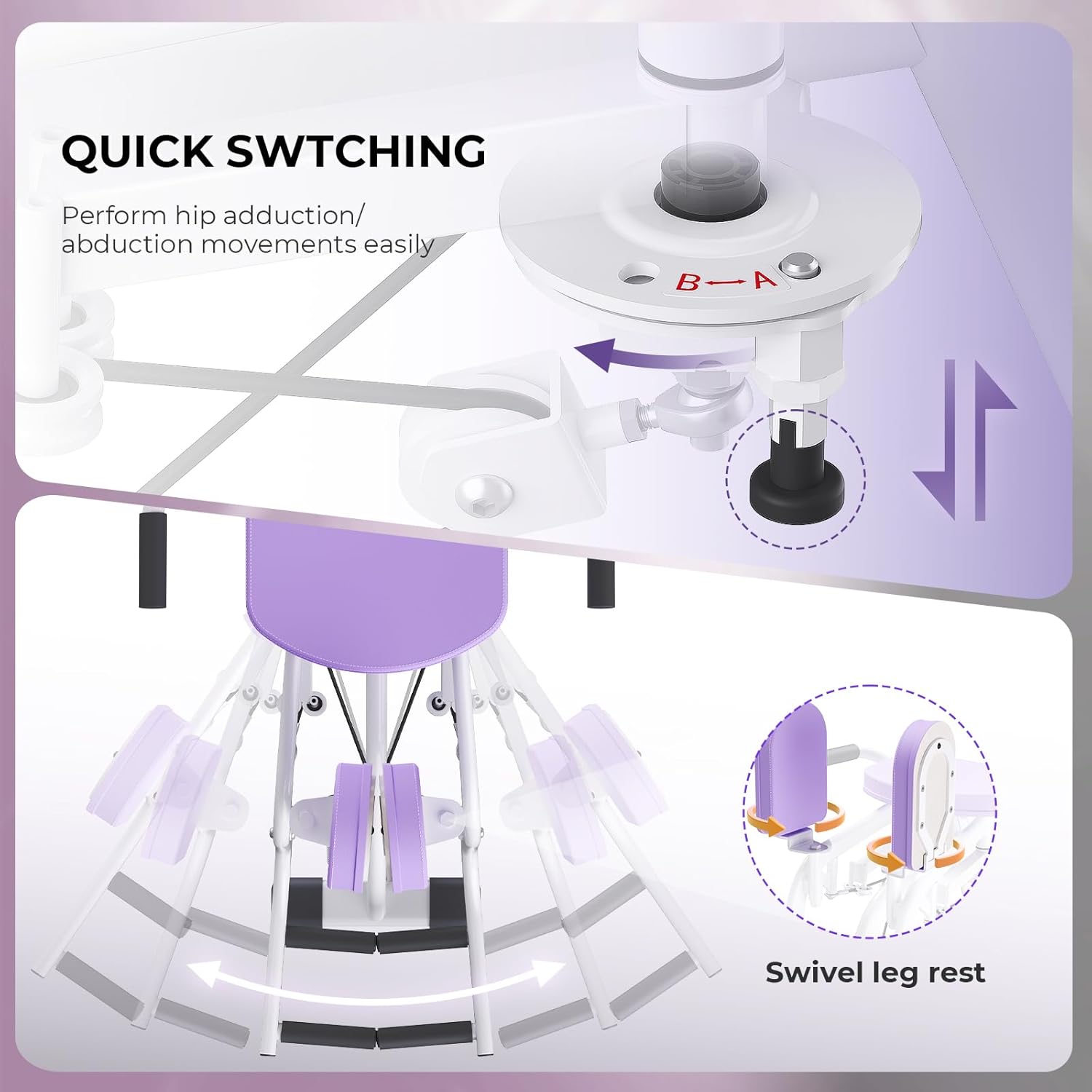 Hip Abduction Machine, Inner And Outer Thigh For Home Gym, A...