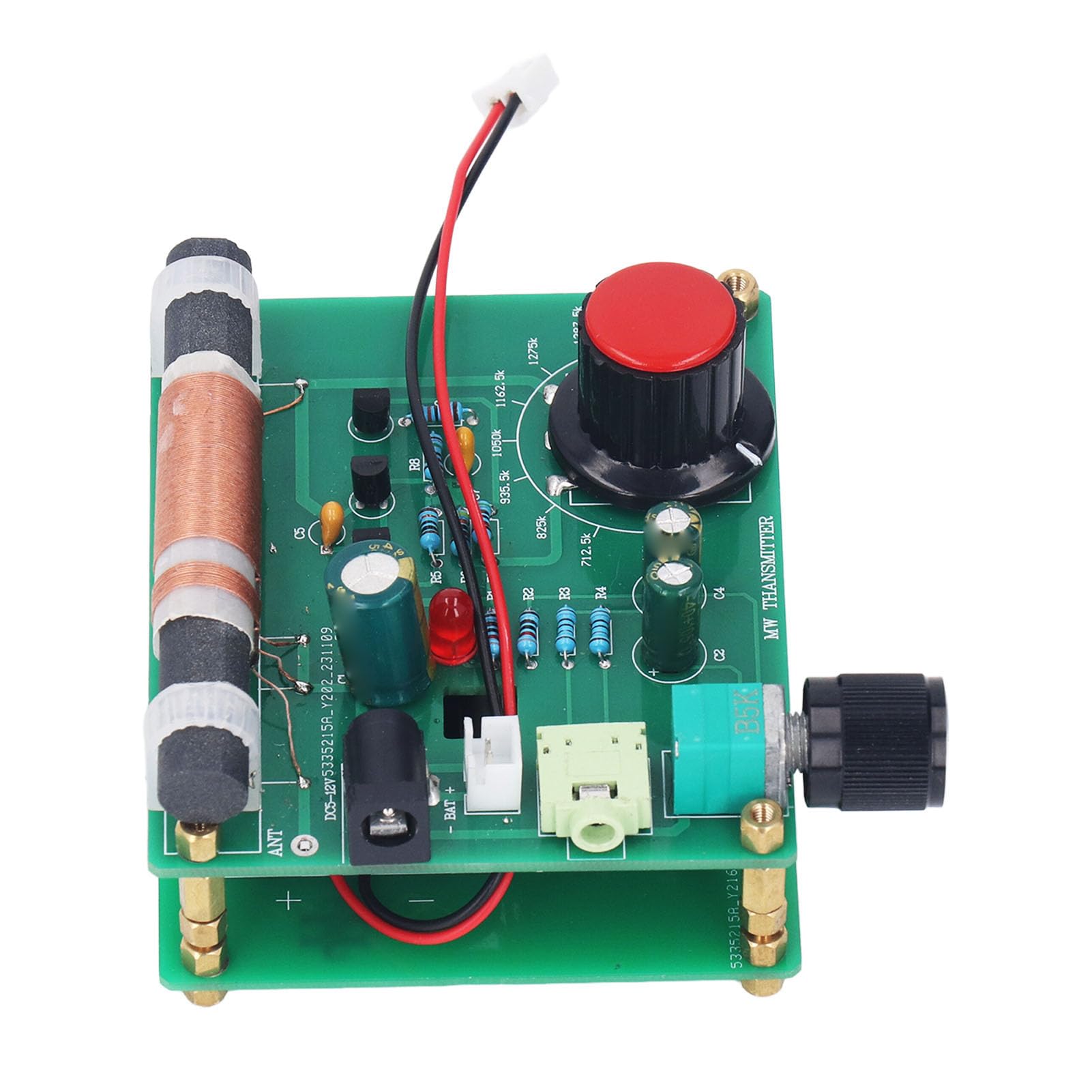 Kit Trasmettitore AM 20-500 MW Antenna 2-5 M Regolabile 530-1600kHz 3,5mm Input Suono