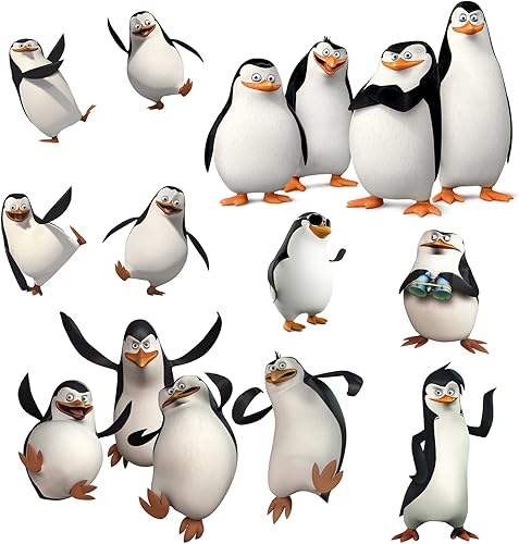 Miniatura 2 de Calcomanías de pared con diseño de pingüino, diseño de pingüino, removibles, para decoración del hogar, dormitorio de niños, sala de juegos,