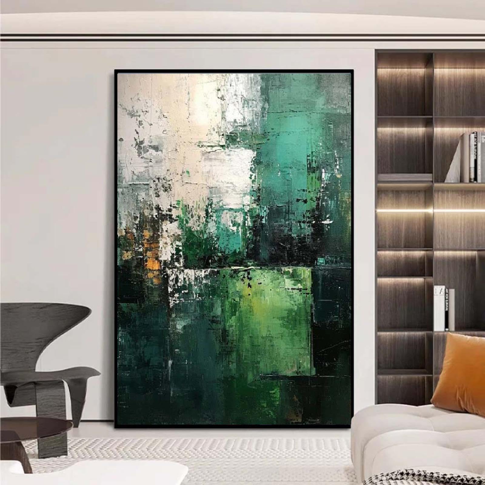 Bilder Marmor Style Grün Abstrakt 200x100 cm Modern Leinwandbild Groß XXL Wohnzimmer Schlafzimmer Wandbild deko Kunstdruck Canvas Desing Wand Bild auf Leinwand Ungerahmt