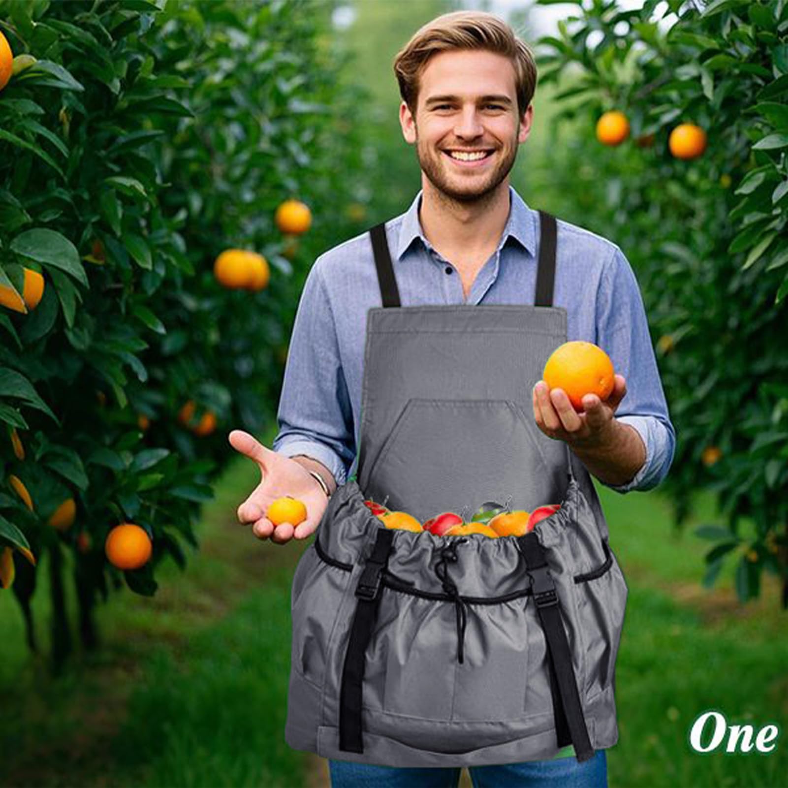 Tablier de jardin avec poches Blouse de Cuisine Imperméable et Réglable | Tablier pour la récolte Pour La Pelouse, La Terrasse, Hommes Et Femmes, Cuisine, Chef, Grillades Et Travai