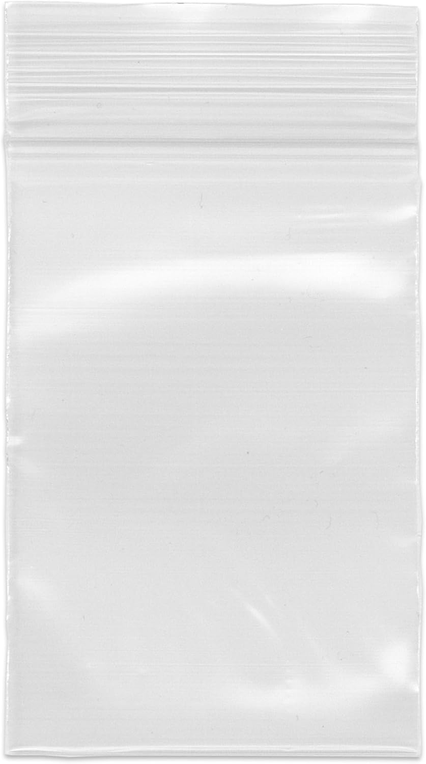 Plymor 2.5 x 3.5 (Pack of 100), 4 Mil Heavy Duty Zipper Reclosable Plastic Bags