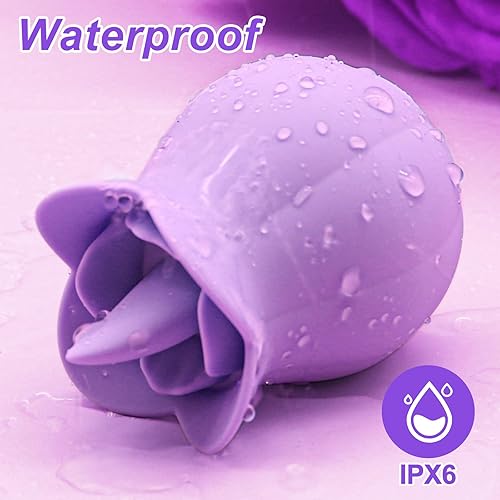 Miniatura 6 de Vibrador de lengua, juguete sexual de rosa para mujeres, clítoris y lamedor de pezón, estimulador de clítoris con 10 lamiendo la lengua y vibración,