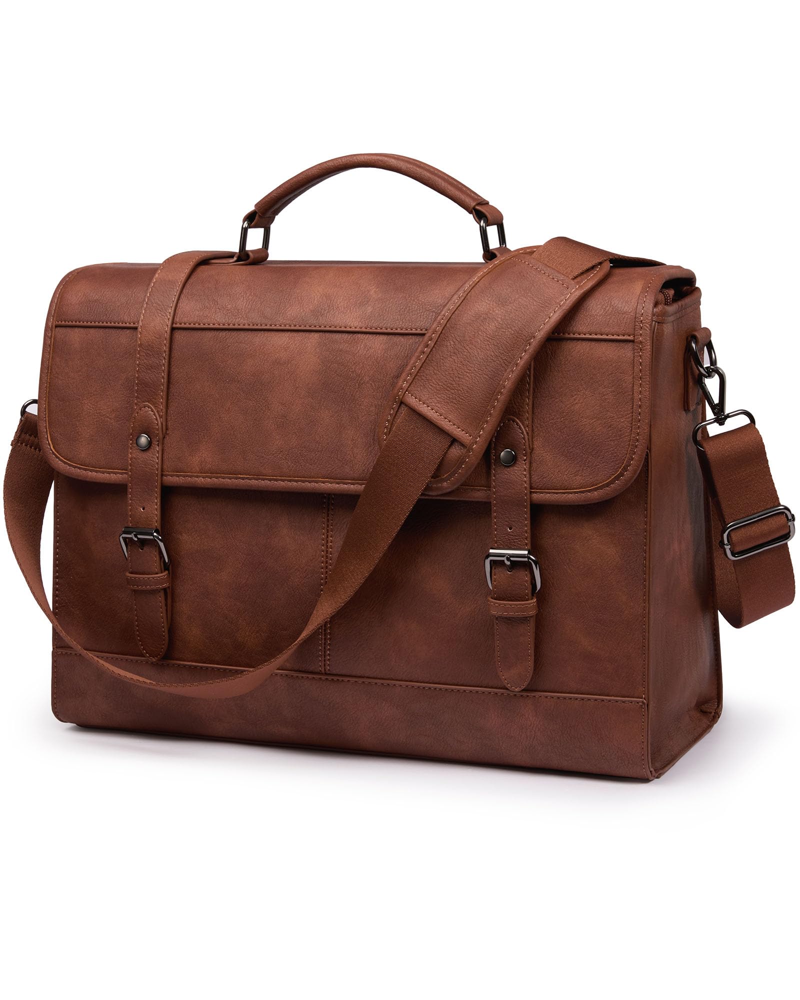 LOVEVOOK Aktentasche Herren Laptoptasche, Vintage Arbeitstasche Ledertasche Messenger Bag Handtasche Umhängetaschenfür Uni Büro Schule Business