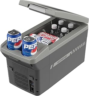 Upstreman 11 Litres Glacière électrique avec Sangle, 12 V/220-240 V, Refroidit et Chauffe, Glacière Électrique Portable pour Voiture, Camion, Bateau, Camping-car et Prise de Courant, AR11