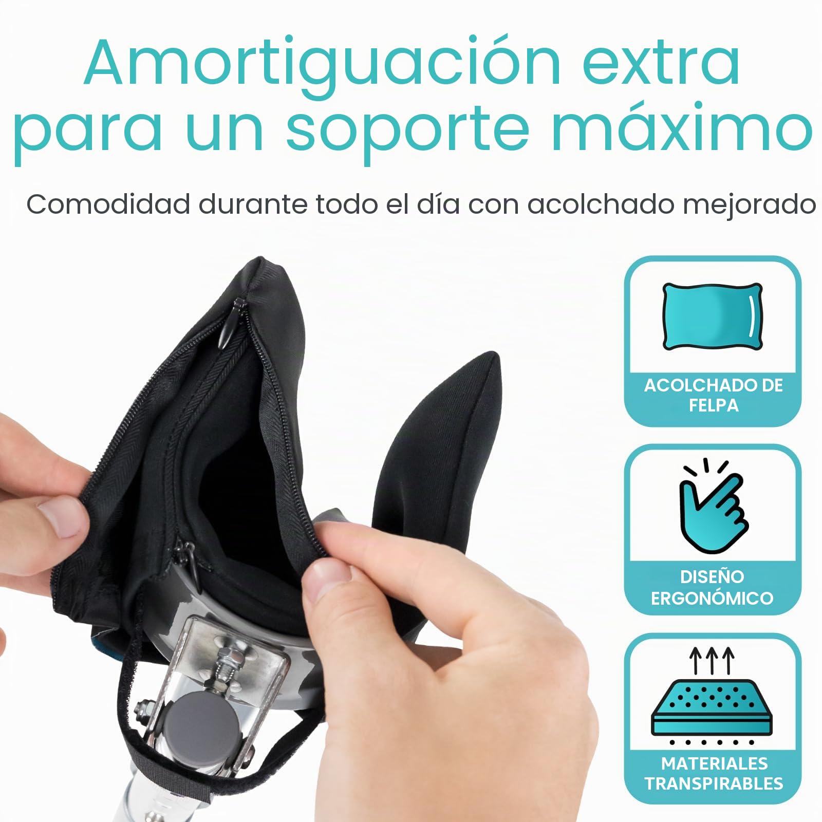 Vive Almohadillas para muletas de antebrazo (para muletas de medio puño) – acolchado de cubierta de brazo | Accesorio: cómodo, transpirable, lavable a máquina. Comprueba la compatibilidad para garantizar un ajuste correcto