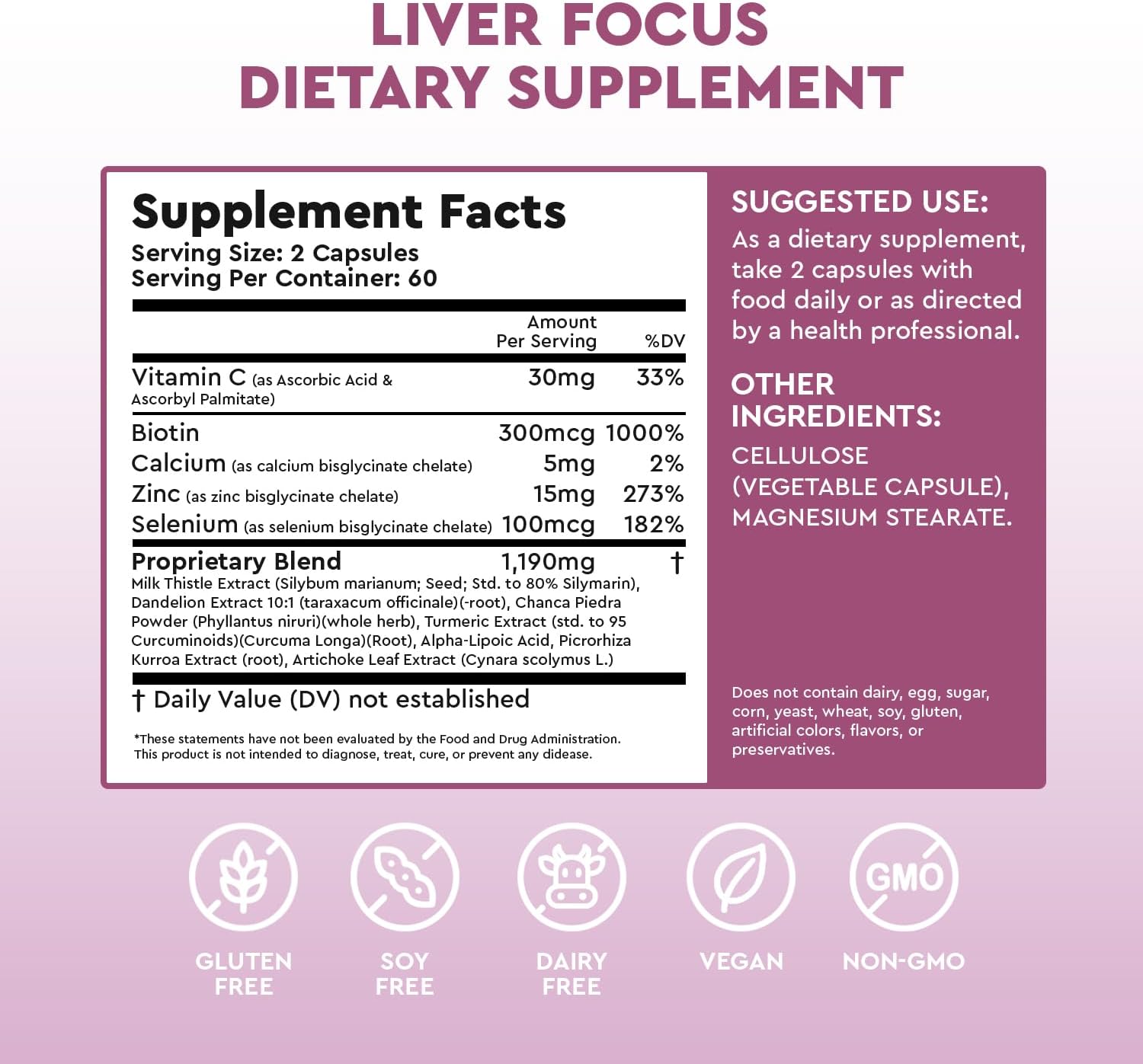 JJ Smith Liver Focus – Liver Cleanse Supplement with Milk Thistle, Alpha Lipoic Acid, Turmeric, Dandelion Root & Artichoke – Supports Active Liver, Fat Metabolism, Digestion, Energy,& Clearer Skin