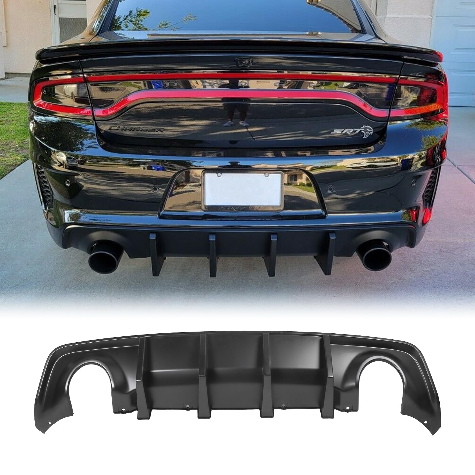 Rear Diffuser Dodge Charger Fits 15-22 Dodge Charger SRT Rear Diffuser ...