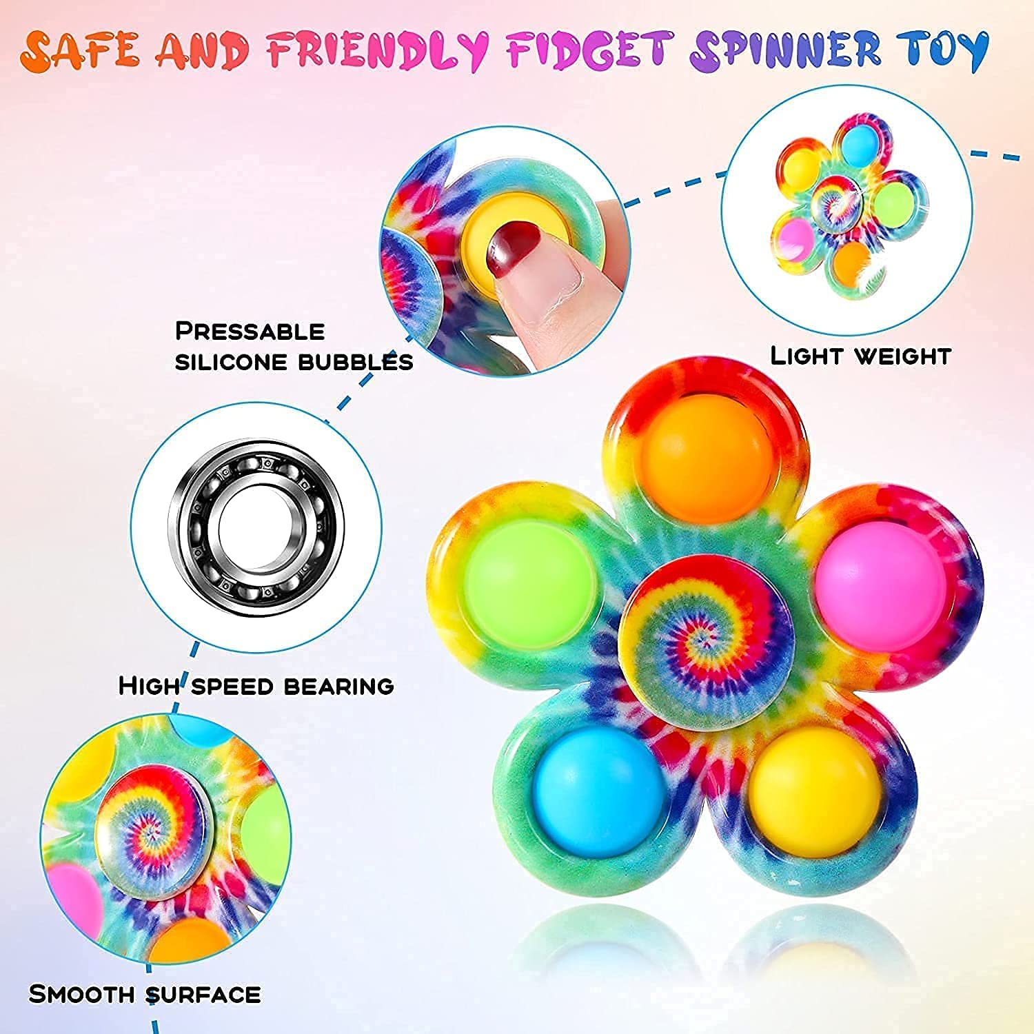 Fidget Packs Fidget Toy Set AntiAnxiety Tools,Big Size PopinIt