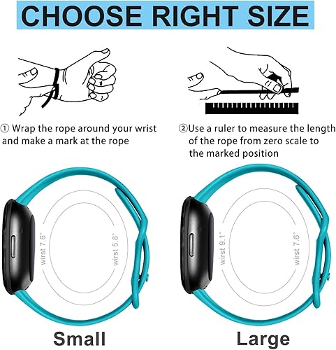 Miniatura 90 de Getino Compatible con Fitbit Sense 2/Sense Bands/Versa 4/Versa 3 bandas para mujeres y hombres, accesorios deportivos de silicona, correa para reloj