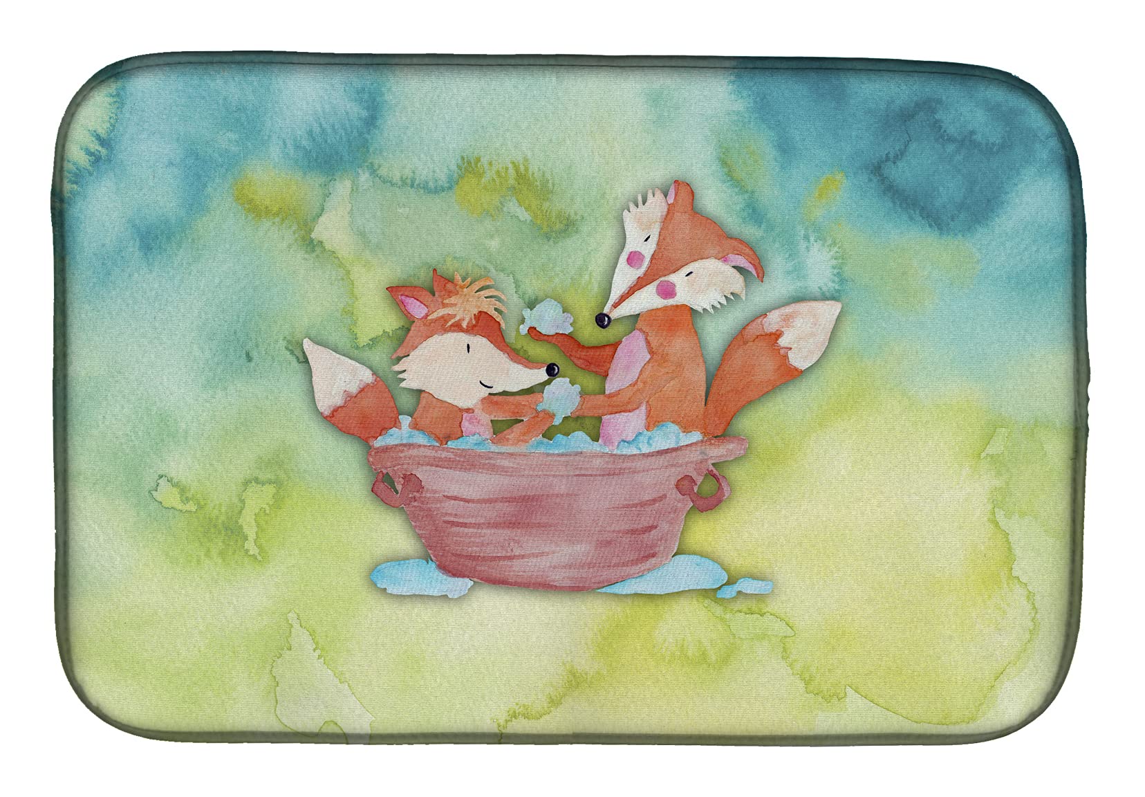 Tapis de bain aquarelle renards Caroline's Treasures BB7350DDM 35x53cm