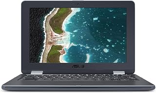ASUS Chromebook Flip C213SA-YS02 11.6 inch Ruggedized & Water Resistant_ Touchscreen_ Intel Dual-Core Apollo Lake N3350 _ 4GB DDR4 RAM_ 32GB Flash Storage_ USB Type-C_ Supports Android Apps