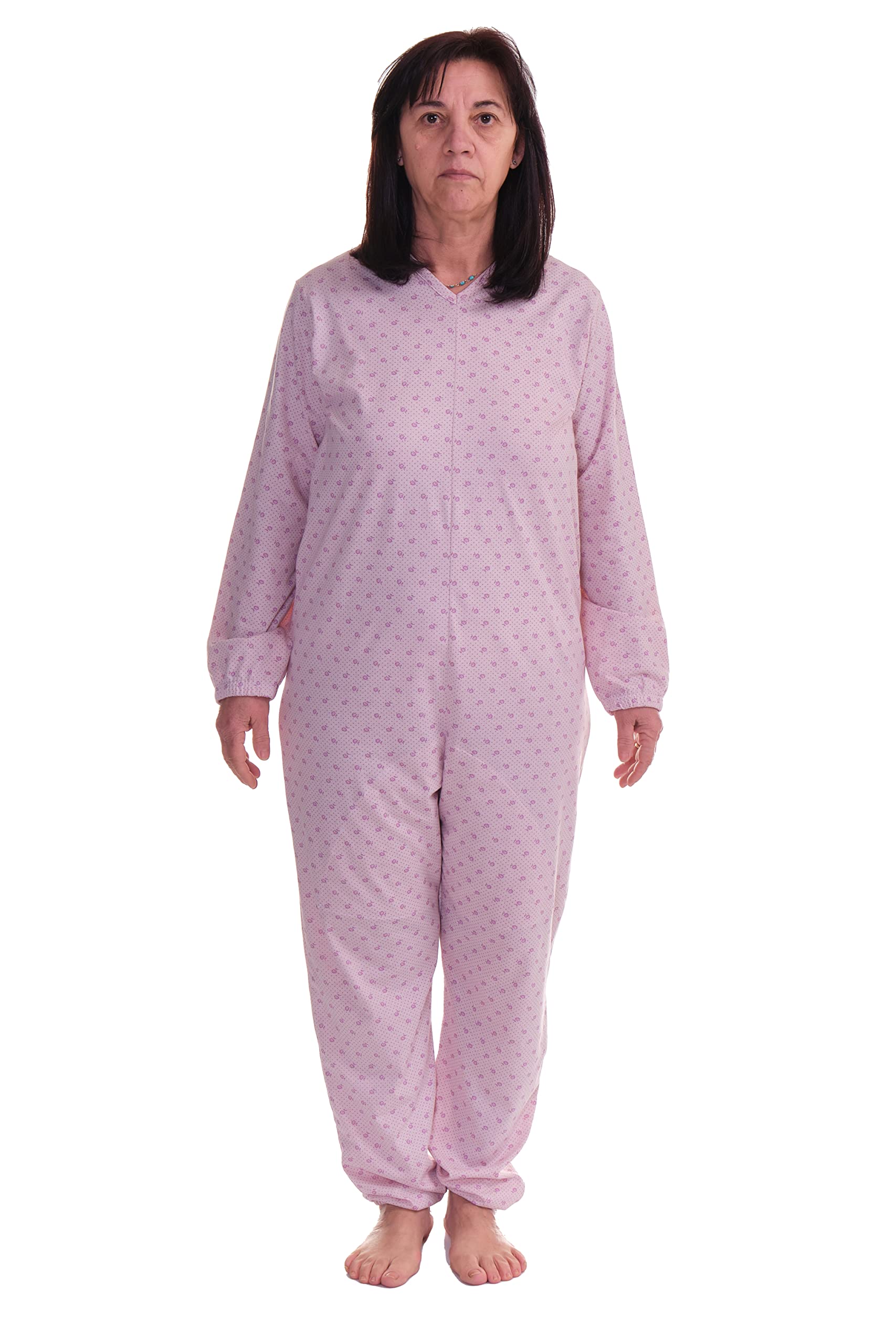 FERRUCCI COMFORT Pigiama Tutone Sanitario serenità Manica Lunga 1 Cerniera/Zip Dietro Schiena Estivo