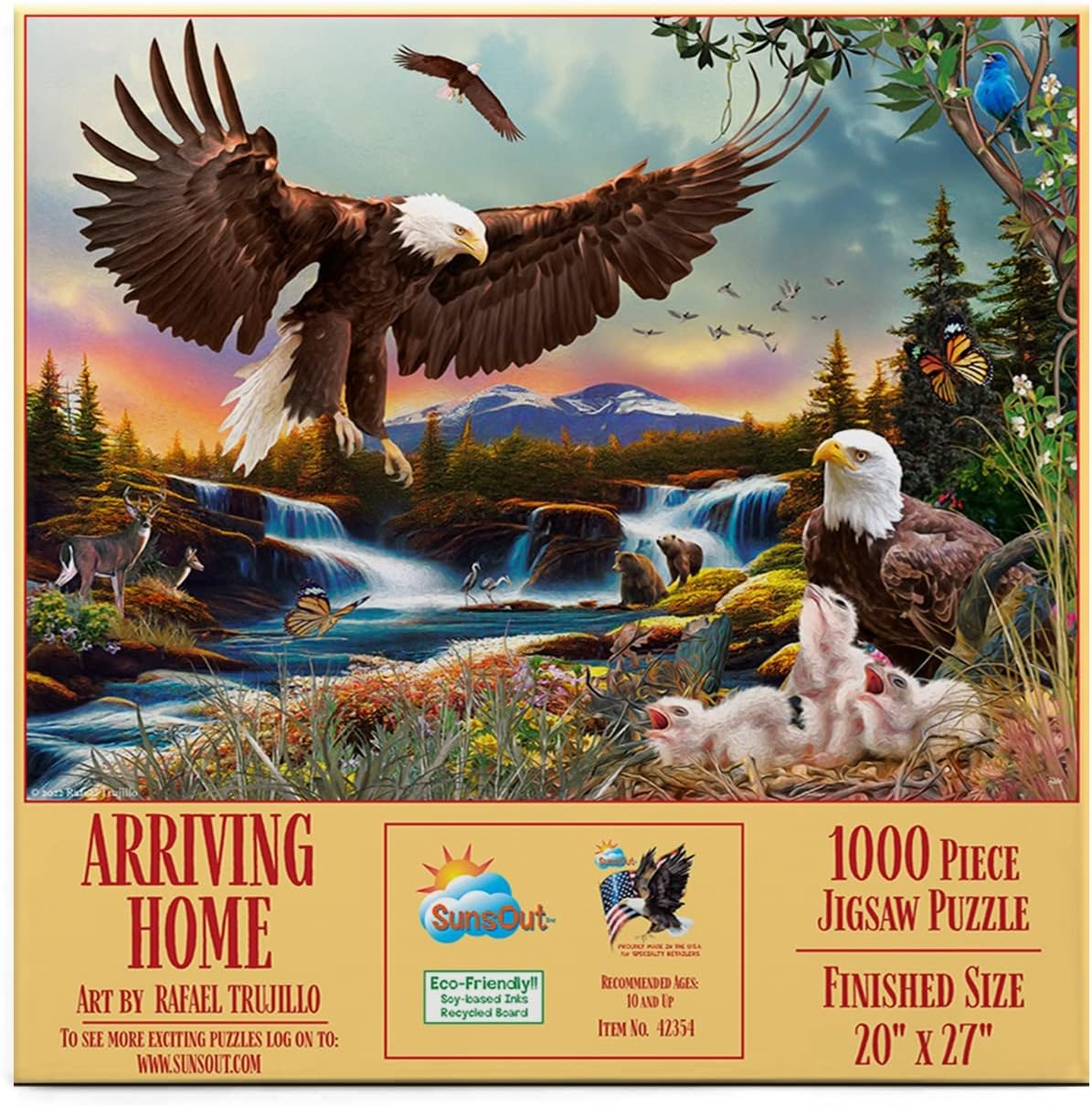 SUNSOUT INC - Arriving Home - 1000 pc Jigsaw Puzzle by Artist: Rafael Trujillo - Finished Size 20" x 27" - MPN# 42354