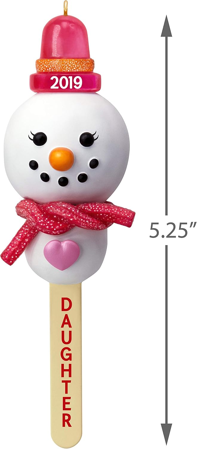 HALLMARK KEEPSAKE Christmas Ornament 2019 Year Dated Daughter Cake Pop Snowman