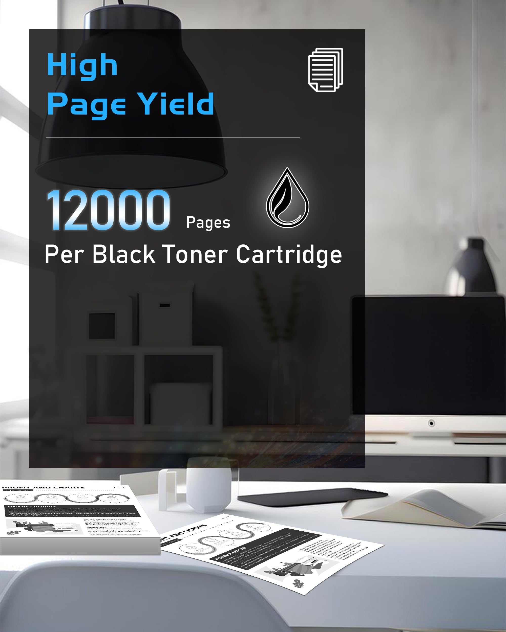 Confezione da 2 unità tamburo CF219A (non toner) 19A nero di ricambio per stampante HP 19A CF219A compatibile con stampante HP LaserJet Pro MFP M130a M130fn M130fw M130nw M102a M102w 19A (confezione