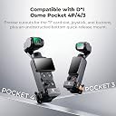 K&F Concept DJI OSMO Pocket 4 3 Multi-Functional Expansion case with Cold Shoe Mount, GoPro Connector, Action Connector, Arca Connector, 1/4" Connector, and Lanyard Hole; Includes Lanyard *1 gallery image