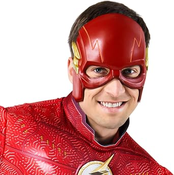Rubies DC The Flash Movie The Flash Half-Mask for Adults, Mens No Size