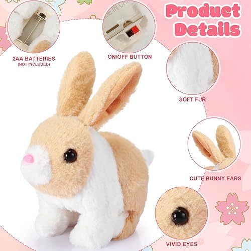 Miniatura 3 de Halloscume Juguete de peluche interactivo electrónico para mascotas, 4 piezas, 7 pulgadas, animales de peluche interactivos, juguete para caminar y