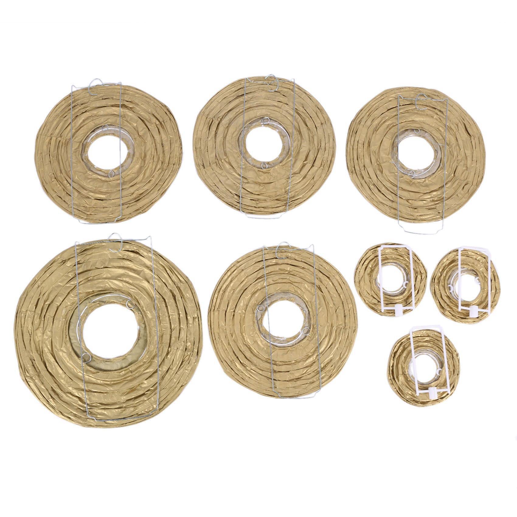 y-luck y- Dekorative Papier Laternen 60 Stück Gold Schwarz Runde Japanische/Chinesische Laterne Laterne Papier für Hochzeit Außen