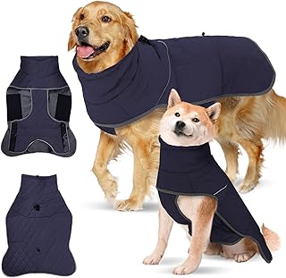 SilverChry wasserdichte Warme Hundejacke, Hundemantel Mit Geschirr Reflektierend, Hundemantel Wasserdicht Warm, Hundemantel Fleece Grosse Hunde Für Kaltes Wetter Für Hund Indoor & Outdoor Camping(M) product image