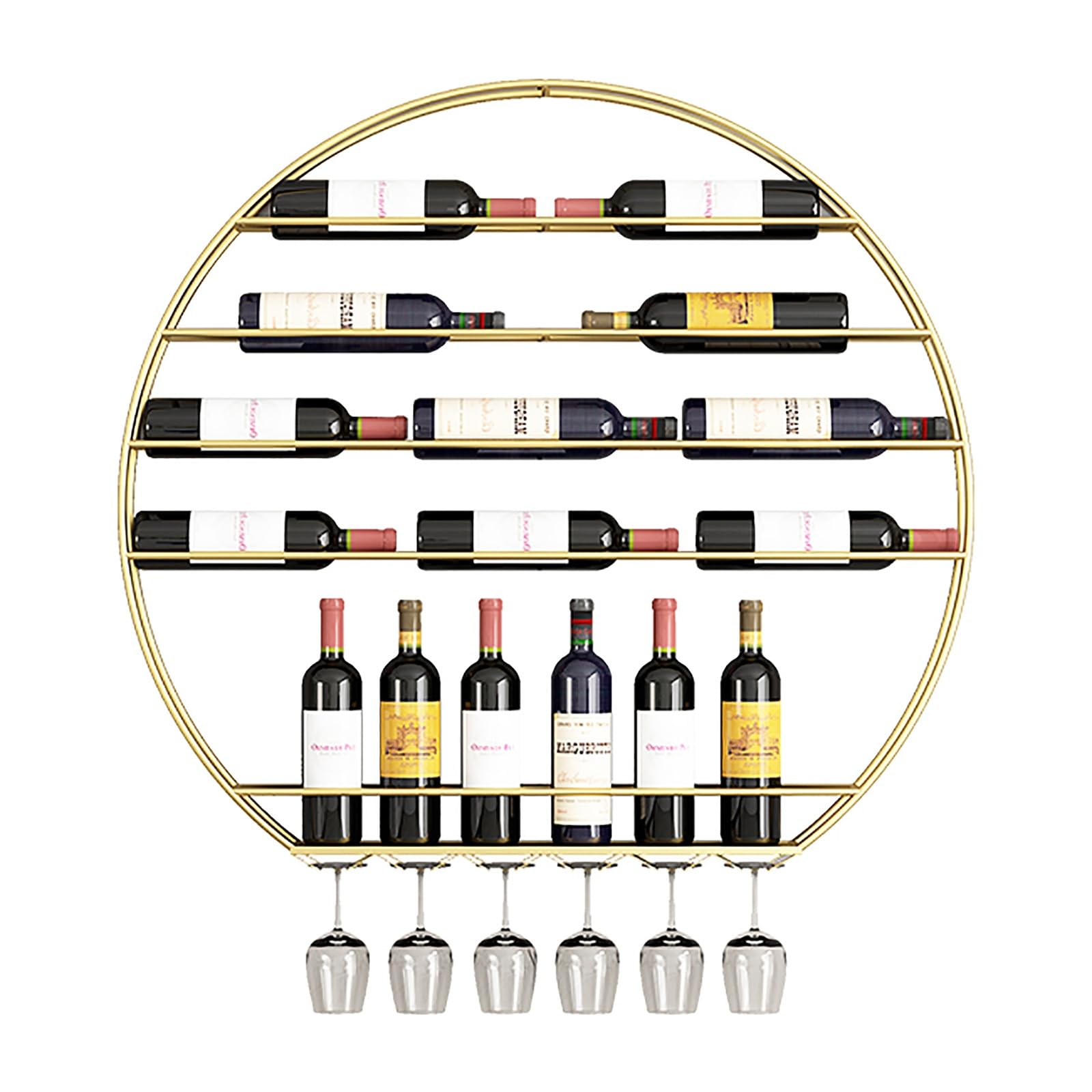 Casier à vin mural rond pour sublimer vos soirées au salon