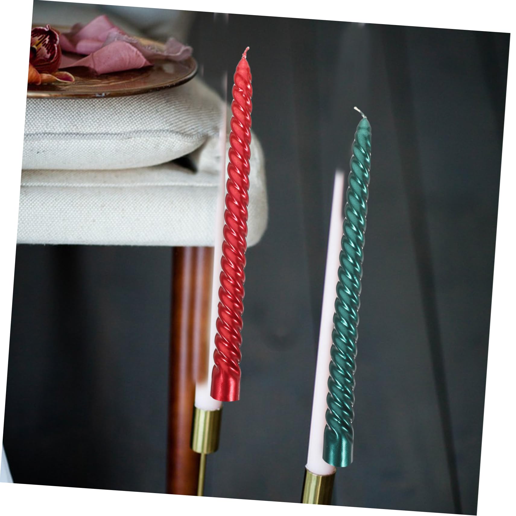 Candele Decorative A Vite Lunghe Filettatura Candele Coniche A Spirale Per A Casa E Matrimoni